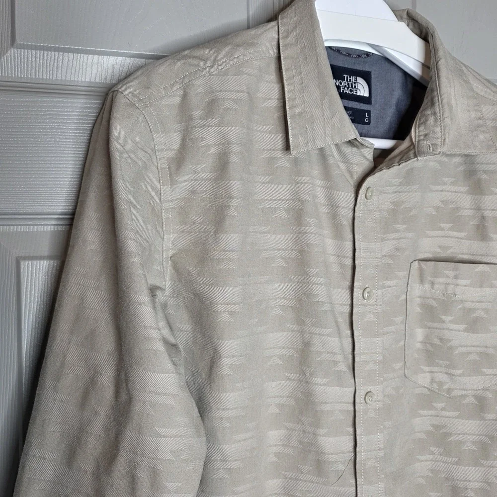 The North Face Long Sleeve‎ Sub-Alpine California Basket Jacquard Shirt Sz Large